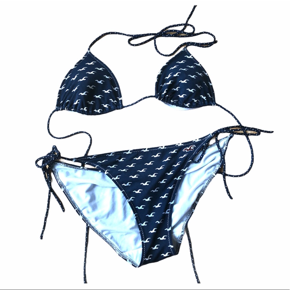 Hollister Navy Triangle Bikini